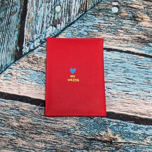 Marc Tetro "I Love My Westie" Red passport card holder wallet - Picture 2 of 7